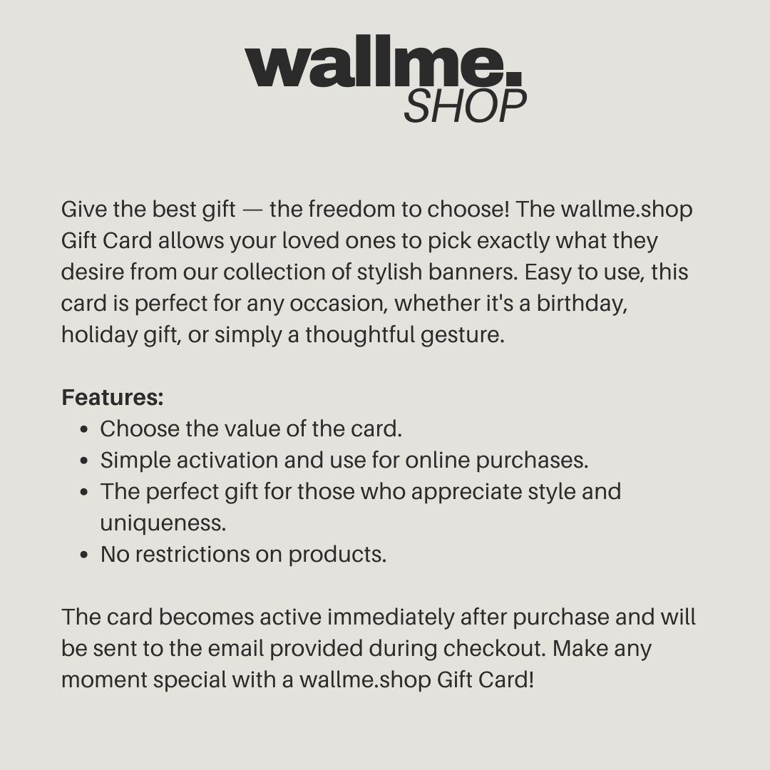 Wallme.shop Gift Card – The Perfect Gift for Any Occasion