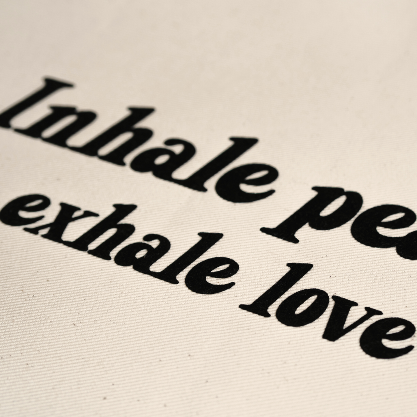 Banner "Inhale Peace, Exhale Love"