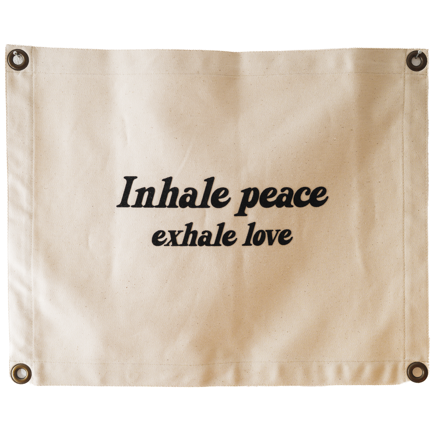 Banner "Inhale Peace, Exhale Love"